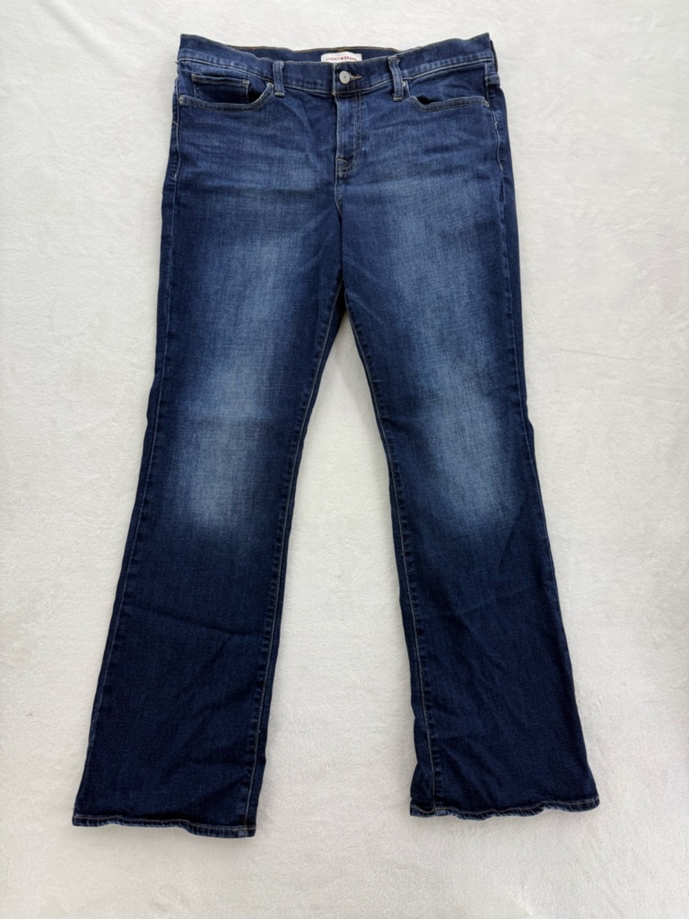 Women’s Lucky Brand Sweet Mid Rise Boot Jeans Size 14 Dark Blue